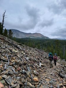 Glacial moraine below Queener Basin